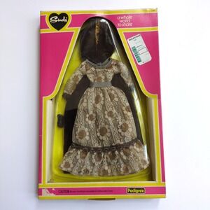 Vtg 70s Pedigree Sindy Doll Première Girl Outfit #44297 Lace Dress Cloak NIB